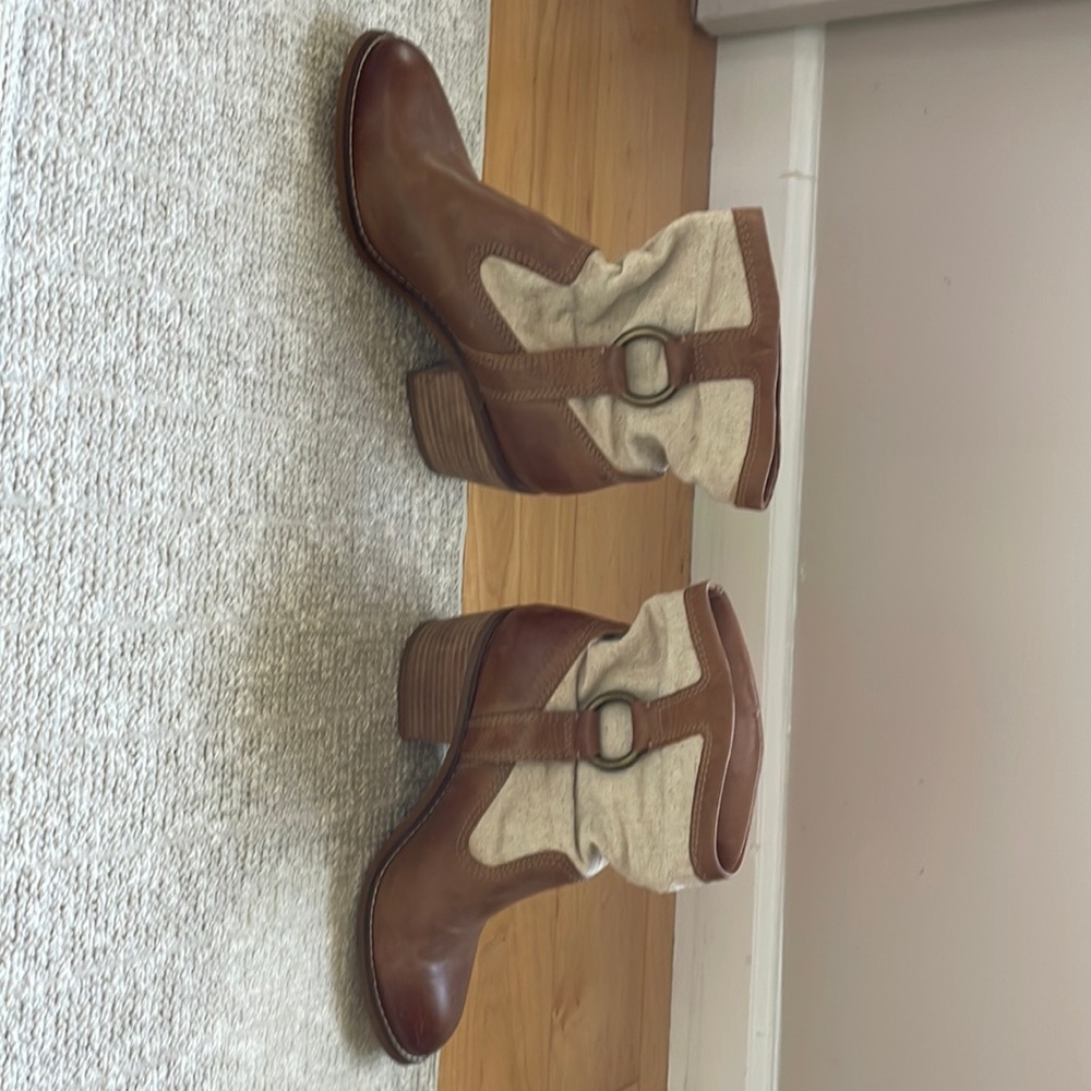 Lucky Brand low cowboy boots worn maybe 3 x